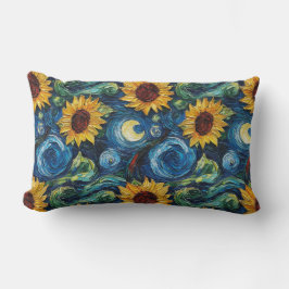 Van Gogh Sonnenblumen und Sternennacht Lendenkissen