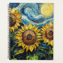 Van Gogh Sonnenblumen und Sternennacht Planer
