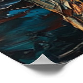 Van Gogh Sonnenblumen und Sternennacht Poster (Ecke)