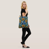 Van Gogh Sonnenblumen und Sternennacht Tasche (Am Model)