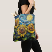 Van Gogh Sonnenblumen und Sternennacht Tasche (Von Nahem)