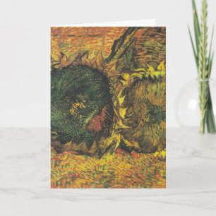 Van Gogh Sonnenblumen - Vintage Goldene Blumenkuns Karte