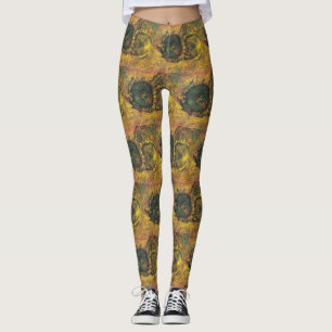 Van Gogh Sonnenblumen - Vintage Goldene Blumenkuns Leggings