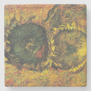 Van Gogh Sonnenblumen - Vintage Goldene Blumenkuns Steinuntersetzer