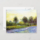 Van Gogh - Square Saint-Pierre at Sunset, fine art Postkarte (Vorne/Hinten)