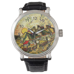 Van Gogh - Starke Hütten im Sonnenschein Armbanduhr