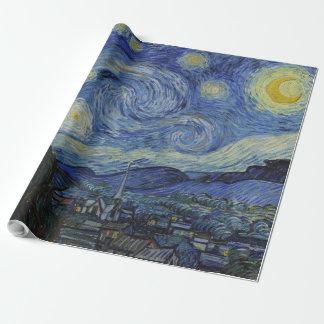 Van Gogh, Starry Nigh, klassisches Bild Geschenkpapier