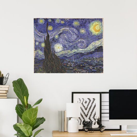 van Gogh - Starry Night (1889) Poster (Heimbüro)