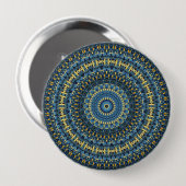 Van Gogh Starry Night Abstrakt Groovy Boho Mandala Button (Vorne & Hinten)