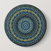 Van Gogh Starry Night Abstrakt Groovy Boho Mandala Button (Vorderseite)