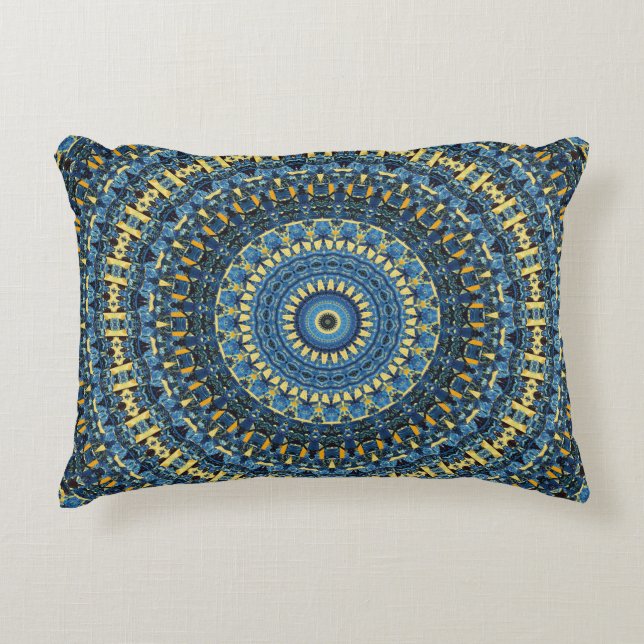 Van Gogh Starry Night Abstrakt Groovy Boho Mandala Dekokissen (Vorderseite)
