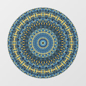 Van Gogh Starry Night Abstrakt Groovy Boho Mandala Fensteraufkleber (Blatt)