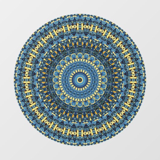 Van Gogh Starry Night Abstrakt Groovy Boho Mandala Fensteraufkleber (Blatt)