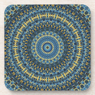 Van Gogh Starry Night Abstrakt Groovy Boho Mandala Getränkeuntersetzer