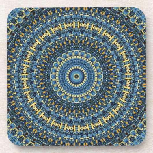 Van Gogh Starry Night Abstrakt Groovy Boho Mandala Getränkeuntersetzer (Vorderseite)