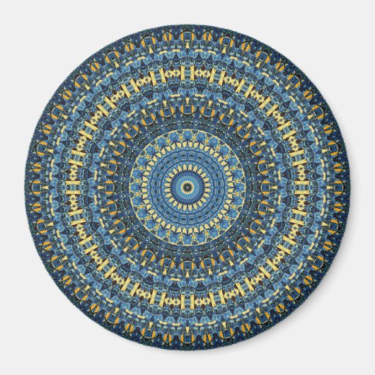 Van Gogh Starry Night Abstrakt Groovy Boho Mandala Magnet (Vorne)