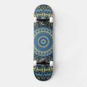 Van Gogh Starry Night Abstrakt Groovy Boho Mandala Skateboard (Vorderseite)