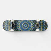 Van Gogh Starry Night Abstrakt Groovy Boho Mandala Skateboard (Horizontal)