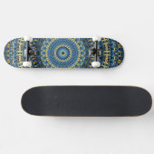 Van Gogh Starry Night Abstrakt Groovy Boho Mandala Skateboard (Horizontal)