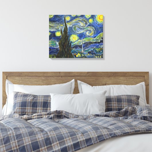 Van Gogh Starry Night. Acryl auf Leinwand. Leinwanddruck (Insitu (Schlafzimmer))