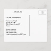 Van Gogh Starry Night, Adresänderung Ankündigungspostkarte (Rückseite)