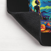Van Gogh Starry Night Alien Man Halloween Fall Pum Mousepad (Ecke)