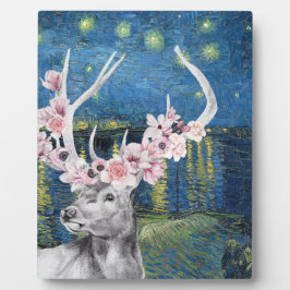 Van Gogh Starry Night and Blume Stag Compilation Fotoplatte