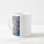 Van Gogh Starry Night Art New York Liberty Skyline Kaffeetasse (Vorderseite Links)