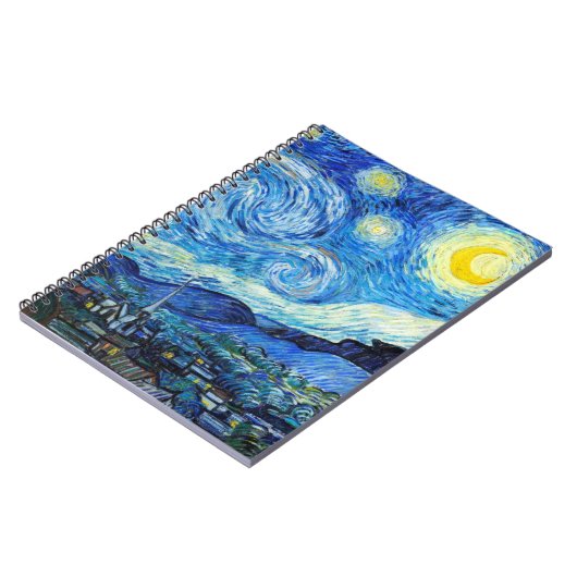 Van Gogh Starry Night Art Writer Notebook Notizblock (Linke Seite)