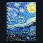 Van Gogh Starry Night Art Writer Notebook Notizblock<br><div class="desc">Dieses Van Gogh Gemälde Spiralschreibjournal zeigt Vincent Van Gogh's Impressionismus Nachtlandschaft "The Starry Night" (1889). "The Starry Night" ist eines der produktivsten Ölgemälde, das der niederländische postimpressionistische Maler Vincent van Gogh produziert hat. Dieses hochwertige Starry Night Sky-Kompositionsjournal ist das Schreibheft, das Sie brauchen. Bitte besuchen Sie meinen Laden für schönere...</div>