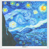 Van Gogh Starry Night Aufkleber (Blatt)