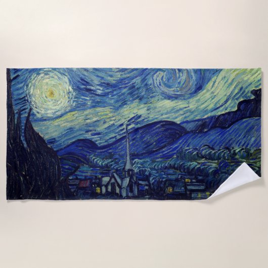 Van Gogh Starry Night Beach Handtuch (Vorderseite)
