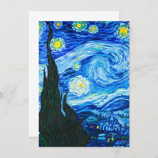 Van Gogh Starry Night Begleitkarte (Vorne/Hinten)
