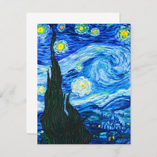 Van Gogh Starry Night Begleitkarte (Vorne/Hinten)