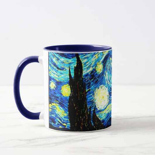 Van Gogh - Starry Night, berühmte Tasse für Malere (Links)