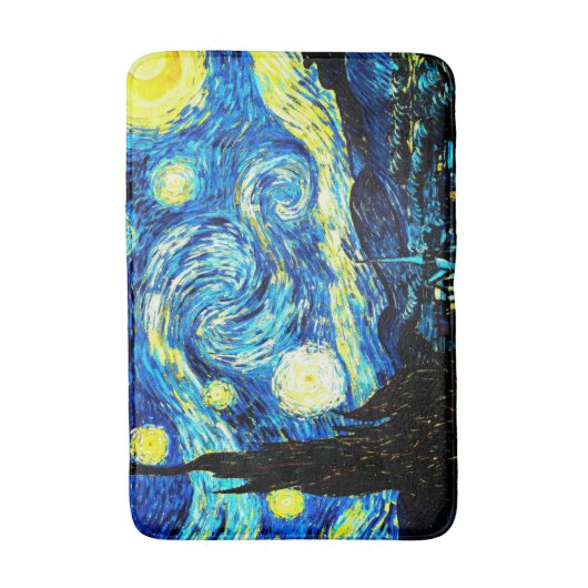 Van Gogh - Starry Night, berühmtes Bild Badematte (Vorderseite Vertikal)