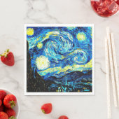 Van Gogh - Starry Night, berühmtes Bild Napkins Serviette (Beispiel)