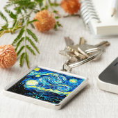 Van Gogh - Starry Night, berühmtes Bild, Schlüsselanhänger (Seite)