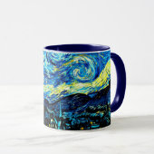 Van Gogh - Starry Night, berühmtes Bild, Tasse (VorderseiteRechts)