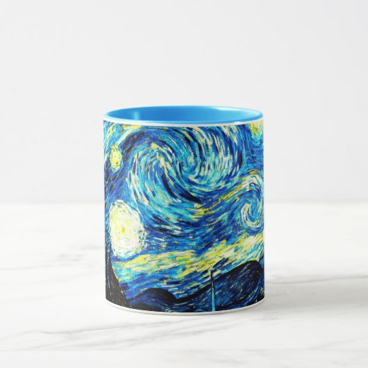 Van Gogh - Starry Night, berühmtes Bild Tasse (Zentrum)