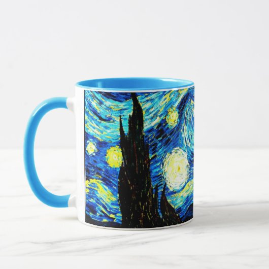 Van Gogh - Starry Night, berühmtes Bild Tasse (Links)