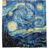 Van Gogh - Starry Night, berühmtes Gemälde, Duschvorhang (Vorderseite)