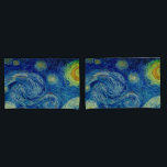 Van Gogh Starry Night Betting Set Kissenbezug<br><div class="desc">Vincent Van Gogh's Kunstwerk - "The Starry Night" ist auf diesen Pillowcases zu sehen (siehe passende Bettdecke). Ein nächtlicher Himmel,  so lebendig mit prächtigen Wirbel! **Karo mit diesem Design in unserem Shop verbundene Produkte heraus und entdecken Sie phantastischere Optionen mit diesem wunderbaren Bild:https://www.zazzle.com/collections/arty_gifts_for_the_van_gogh_fan_in_your_life-119079521028472120?rf=238919973384052768</div>