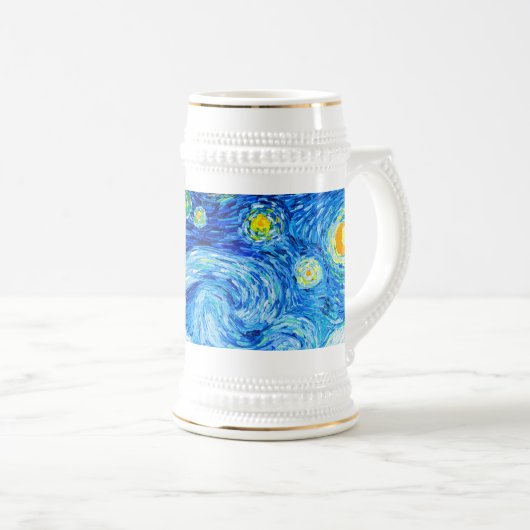 Van Gogh Starry Night Bierglas (VorderseiteRechts)