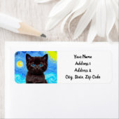 Van Gogh Starry Night Black Cat (Insitu)