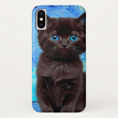 Van Gogh Starry Night Black Cat Case-Mate iPhone Hülle (Rückseite)