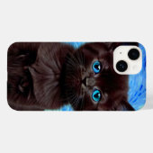 Van Gogh Starry Night Black Cat Case-Mate iPhone Hülle (Rückseite (Horizontal))