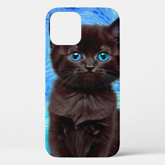 Van Gogh Starry Night Black Cat Case-Mate iPhone Hülle (Rückseite)