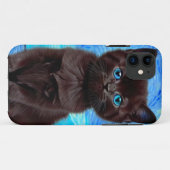 Van Gogh Starry Night Black Cat Case-Mate iPhone Hülle (Rückseite (Horizontal))