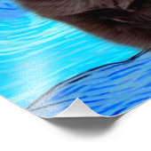 Van Gogh Starry Night Black Cat Fotodruck (Ecke)